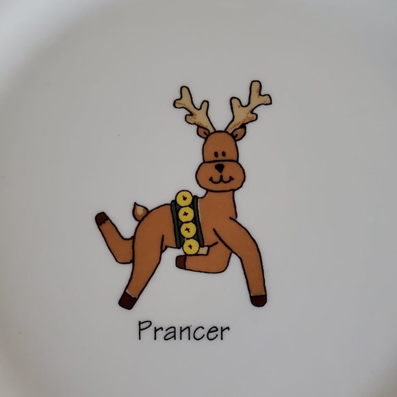 LTD Commodities PRANCER Santa's Reindeer Salad Dessert Snack Plate Replacement - Picture 2 of 4